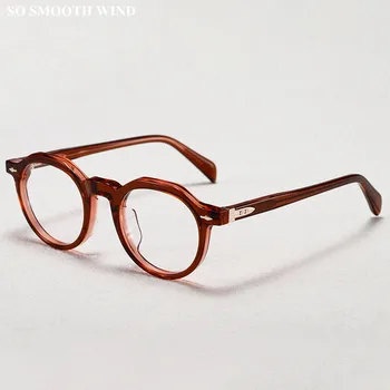 Jauno Dizaineru Kārta Titāna Acetāts Brilles Rāmis Japāņu Roku Darbs Vīriešiem, Sievietēm, Recepšu Brilles Optiskās Brilles Brilles