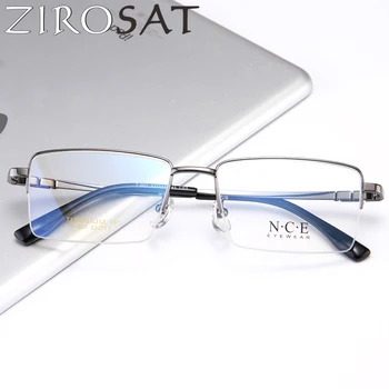 ZIROSAT T007 Optiskās Brilles, Tīra Titāna Pusi-Loka Rāmis Recepšu Brilles Rx Vīriešiem Glāzes par Vīriešu Brilles