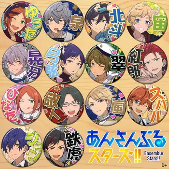 Anime Ansamblis Zvaigznes Ogami Koga Fushimi Yuzuru 58mm Attēls Emblēma Apaļas Broša Pin Dāvanas Bērniem Kolekcijas Rotaļlietas 1420