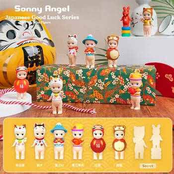 Sonny Eņģelis Japāņu Veiksmi Sēriju Talismans Laimīgs Kaķis Lelle Anime Mini Skaitļi Rotaļlieta Modelis Apdare Pārsteigums Blind Mystery Box