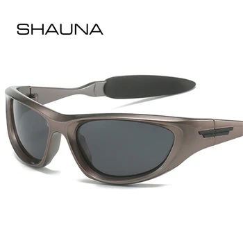 SHAUNA Retro Y2K Cat Eye Vīriešiem Polarizētās Sporta Saulesbrilles Toņos UV400 Modes Punk Aizsargbrilles Luksusa Sieviešu Braukšanas Saules Brilles
