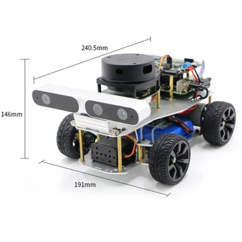 Aveņu Pi ROS Ackerman Stūres Robots Auto 3 kg Slodzi, ar STM32 Radara Kameru Autonomā Navigācija Automātiski Vadītāja