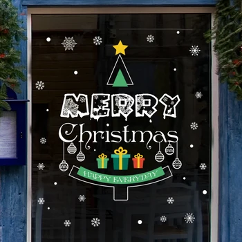 Ziemassvētku Rotājumi Stikla Uzlīme Veikals Logu, Durvju Uzlīmes, Santa Claus Holiday Apdare, Logu Restes, Sienas Uzlīme