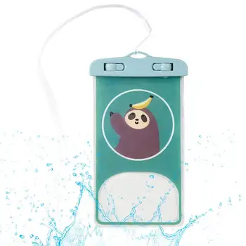 Zemūdens Tālruņa Kabata, Karikatūra Mobilo Telefonu Ūdensizturīgs Maiss Pārredzamu Telefonu Gadījumā Maiss, Sauss Soma Ar Noņemamu Siksniņa