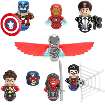 2022 Supervaronis Mini Darbības Rādītāji Ķieģeļi, Bloki Rotaļlietas Avengers 4 DIY Dzelzs Cilvēks zem zvaigžņotās debess Attēls Modeli, Bērnu Rotaļu Dzimšanas dienas Dāvanas