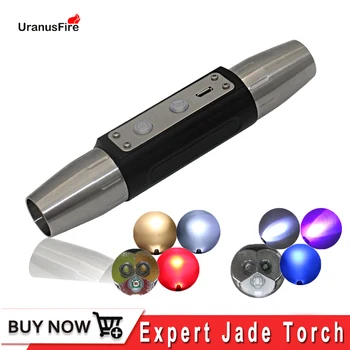 UV Lampa USB Lādējamu Gaismas 395NM/365nm Ultravioleto Mini LED Lampiņu Lāpu Luminiscences Jade Naudas Detektors lukturīti