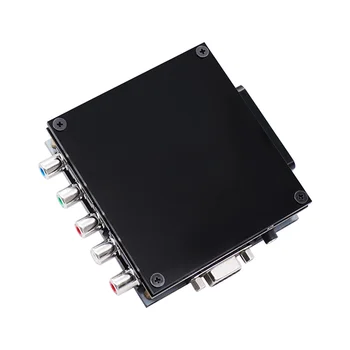 9x9.5x3.5cm Izmērs RGBS VGA SCART, LAI YPBPR Krāsu Atšķirība Sastāvdaļa Converter Video Adapteri