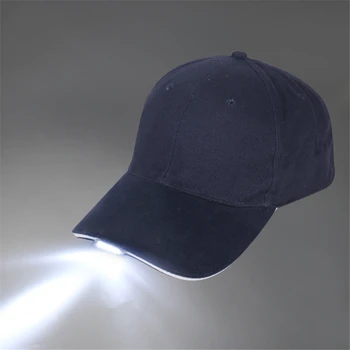 LED Lampas Cokols Akumulatora Barošanu Cepuri ar LED Gaismas Lukturīti, Lukturis Āra Zvejas Skriešanas Beisbola cepure Pārgājienu Vāciņi