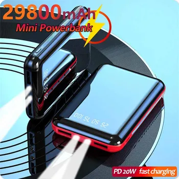 2023 Karstā Portatīvie Mini 29800mAh Power Bank Uzlādes PD 20W Ārējais Akumulatora Lādētājs IPhone Xiaomi Mi
