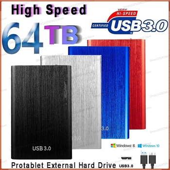 64TB ātrgaitas 2TB Ārējais 4TB 8T Cietais Disks ar USB3.0 HDD 2.5 Collu 1 TB Cieto Disku atmiņas Ierīces, Desktop, Klēpjdatoru жесткий диск