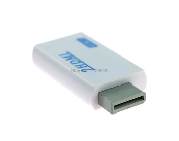 10pcs/daudz Wii ar HDMI savietojams Adapteris Converter Atbalsta FullHD 1080P 720P 3.5 mm Audio par Wii2 HDMI Adapteris HDTV