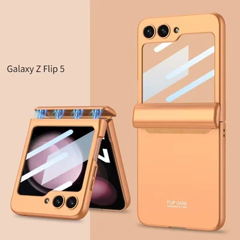 Case For Samsung Galaxy Z Flip5 Z Flip4 Z Flip3 Naudas Sodu Caurumu Magnētiskā Vira Pilna Membrānu Integrētu Cieto Mobilo Tālruni, Lietu Vāku