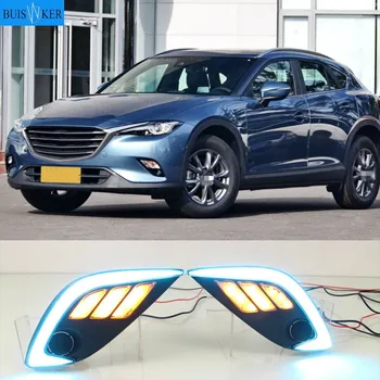 1 komplekts Mazda CX-4 CX 4 CX4 2016 2017 LED DRL Dienas Gaitas Gaismas, Miglas Vasaras dzeltenā Signāla lampa, auto-Stils
