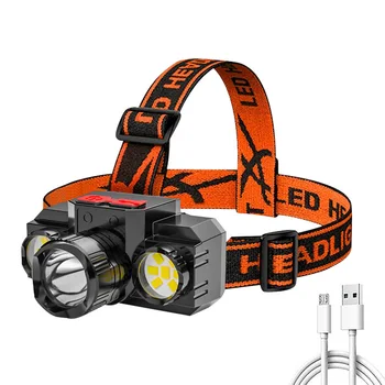 LED Lukturis Zvejas Lukturu Ūdensizturīgs Super Spilgti Āra Kempings Gaismas USB Lādējams Galvas Lukturis Lāpu, Laternu Gaismas