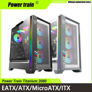Piedziņas Titāna 3080 EATX Darbvirsmas Datoru Gadījumā, Middle Tower Pusē Pārredzamu Spēles RGB Šasijas 360 ar Ūdens Dzesēšanu