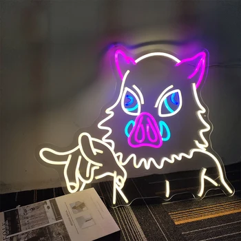 Neona Zīme Inoske Anime Led Zīmes Karikatūra Raksturs Gaismas Pasūtījuma Apgaismojums Zīme Chirldren Bērniem Dzimšanas dienas Dāvanu Sienas Mākslas INS Dekori