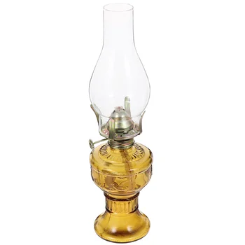 Petrolejas Lampa Ar Stikla Eļļas Lampa Galda Vintage Dekoratīvās Laternas Iekšdarbiem Lampas, Kempings
