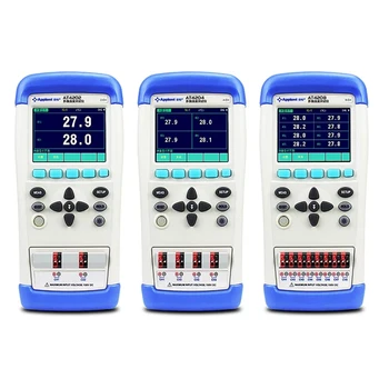 Rokas Temperatūras Malkas AT4202/4204/4208 daudzkanālu Temperatūras Testeri 2/4/8 Kanāls Datus Ieraksta Kontroles Instruments