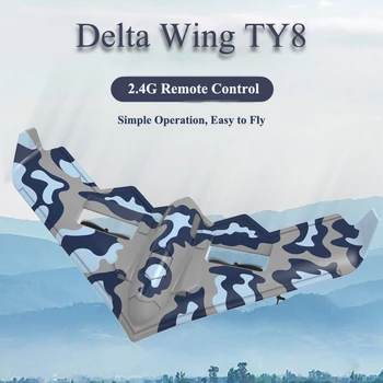 Jaunu EPP Putas Kritums Izturīgs RC Delta Wing Planieris Nakts LED Žiroskops, Elektriskie Fixed Wing Fighter Bērniem RC Dūkoņa Modelis Rotaļlieta Dāvana