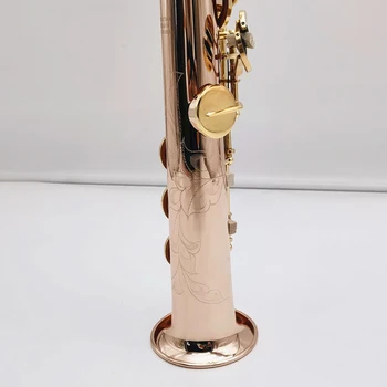Rose Gold 875 profesionālās soprāna saksofons B dzīvoklis Japāņu griešanai amatniecības instrumentu all-in-one sax soprāns augstas kvalitātes