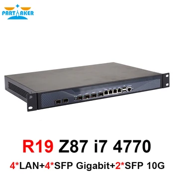 Partaker R19 1U Ugunsmūri, Tīkla Kalpot Drošības Tīkla ar intel Core LGA1150 i7 4770 8GB Ram atmiņa, 128GB SSD