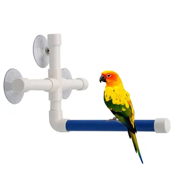 Salokāma Pet Papagailis Putnu Pastāvīgās Platforma, Rack Rotaļlietas Stāvēt Vannā, Dušas Laktas Iesūkšanas Sienas Kausa Putniem, Rotaļlietas, Putnu Būru Piederumi