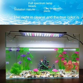 110-240V LED Akvārija Lampas 2 Režīmi Krāsains Izcelt Akvārija Ūdens Ainavas Apgaismojums, Sālsūdens, Koraļļu Nominālais Zivju 30-120CM