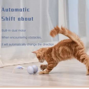 USB Lādējamu Automātisko Sensoru, Kaķu Rotaļlietas, Smieklīgi Kaķēna Rotaļa Stick Krāsains Pet Pušķis Zizli Elektronisko Smart Cat Aksesuāri
