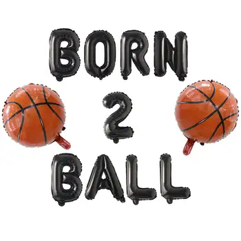 Basketbols, Dzimšanas dienas svinības Rotājumi, kas DZIMUŠI 2 BUMBU Baloni Banner un Basketbola Folija Baloni Zēniem 2. Dzimšanas dienas svinības Dekori