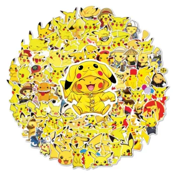 Jaunu 500pcs Pokemon Sērijā Uzlīmes Anime Darbības Rādītāji Pikachu Bulbasaur Charmander Squirtle Tālrunis Karikatūra Decal Bērniem Dāvanas