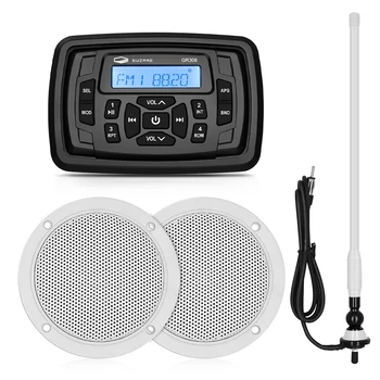Jūras Stereo Laivu Radio Bluetooth Audio Multivides atskaņotājs, MP3 Atskaņotājs+4