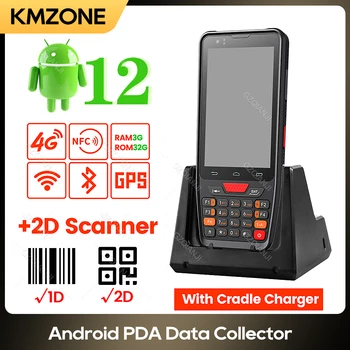 4G Android 12 PDA Rokas Termināla 2D Skeneri, Portatīvie Datu Savākšanas ar Uzlādes Statīvā, NFC IP67 RAM 3GB ROM32GB