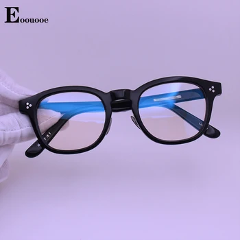 Zīmola Acetāta Optisko Briļļu Rāmis Tuvredzība Recepšu Brilles Anti Blue Ray Vīrieši Sievietes Laukums