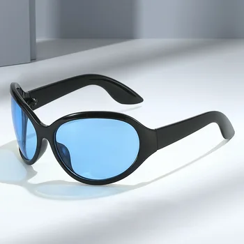 2023 Vintage Stila Saulesbrilles Sieviete Retro Ovālas Saules Brilles Sieviešu Zīmola Dizainere Classic Spogulis Slīpums Oculos De Sol