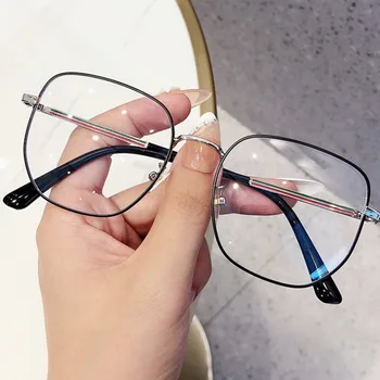 Zilā Gaisma Pretbloķēšanas Brilles Dimanta Radzēm Lielgabarīta Rāmja Brilles Laukumā Aizsargbrilles Datoru Skaidrs, Brilles, Brilles Unisex