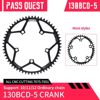 IET QUEST 130BCD Dobi, Šaura, Plata Chainring 40-58T Road Bike Chainwheel Black/Ovāls FOR3550 APEX RED Pieciem Nagiem