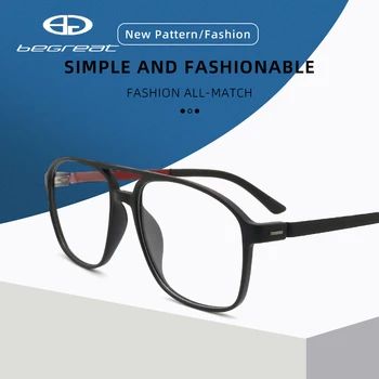 BEGREAT Classic Apļveida Optiskās Brilles Sievietēm Brilles TR90 Rāmis Vīriešu Dizainers Black Modes Brilles
