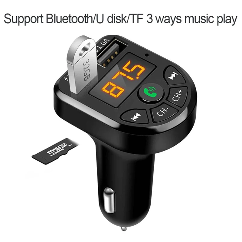Bluetooth 5.0 MP3 Atskaņotāju Bezvadu Audio Uztvērējs Dual USB 3.1 Ātru Lādētāju 5.0 Versija+EDR, Ātrs Lādētājs Portatīvajiem Audio Accessor