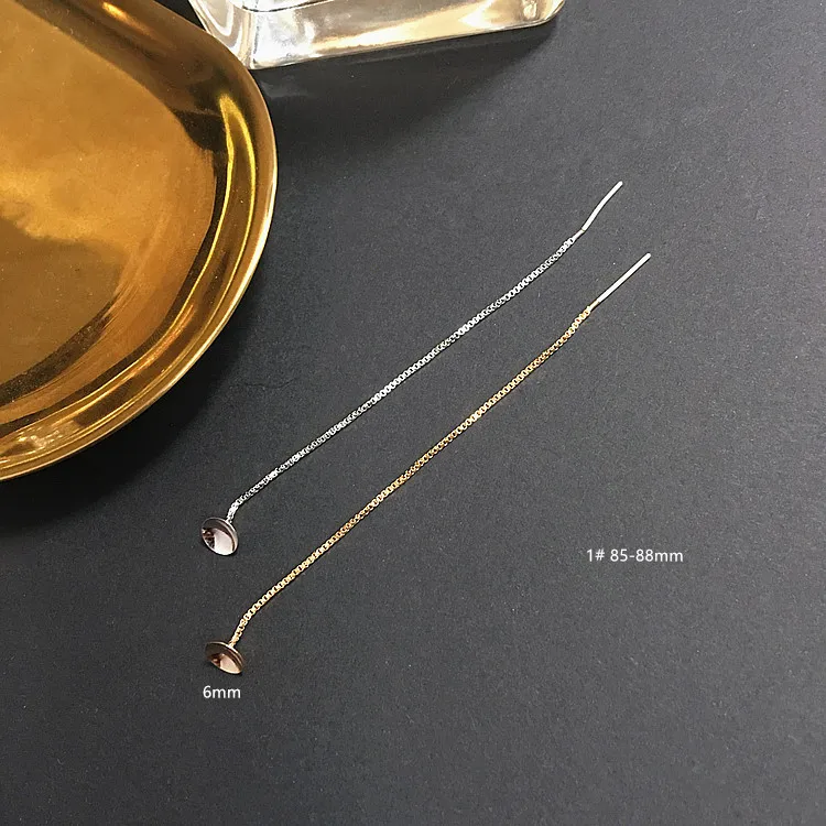 DIY piederumi gold plating 925 Tremella ķēdes kārta bāzes aplis auskari auskari klp materiāls kulons Kulons