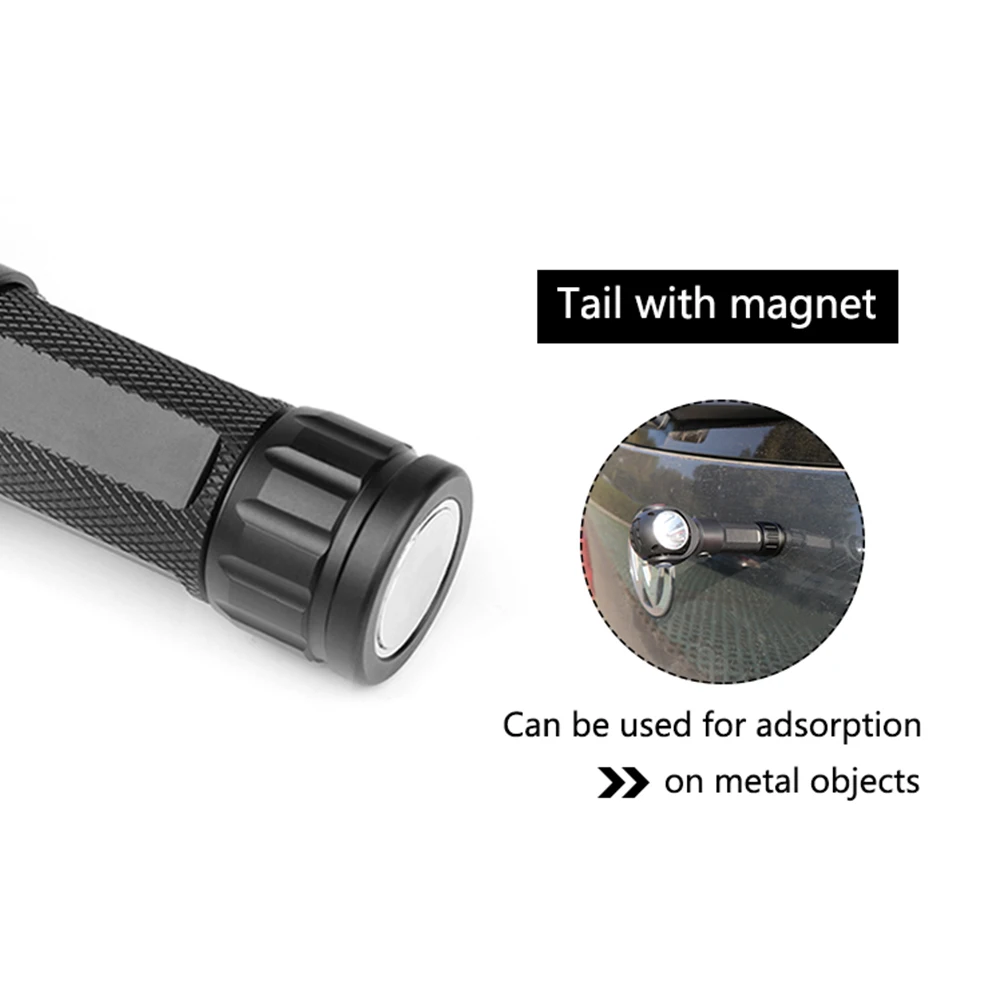 Praktiski 360 grādiem Rotējoša Lukturīti T6+COB LED Lukturītis Micro USB Uzlādes ar 18650 akumulatoru Asti ar Magnētu Dropshipping