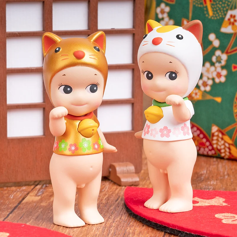 Sonny Eņģelis Japāņu Veiksmi Sēriju Talismans Laimīgs Kaķis Lelle Anime Mini Skaitļi Rotaļlieta Modelis Apdare Pārsteigums Blind Mystery Box
