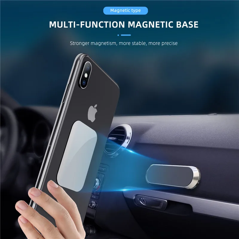 TKEY Magnētisko Auto Telefona Turētājs mini Sloksnes Ielīmējiet Stāvēt iPhone Samsung Xiaomi Sienas Cinka Sakausējuma Magnēts GPS Auto Paneļa Stiprinājums