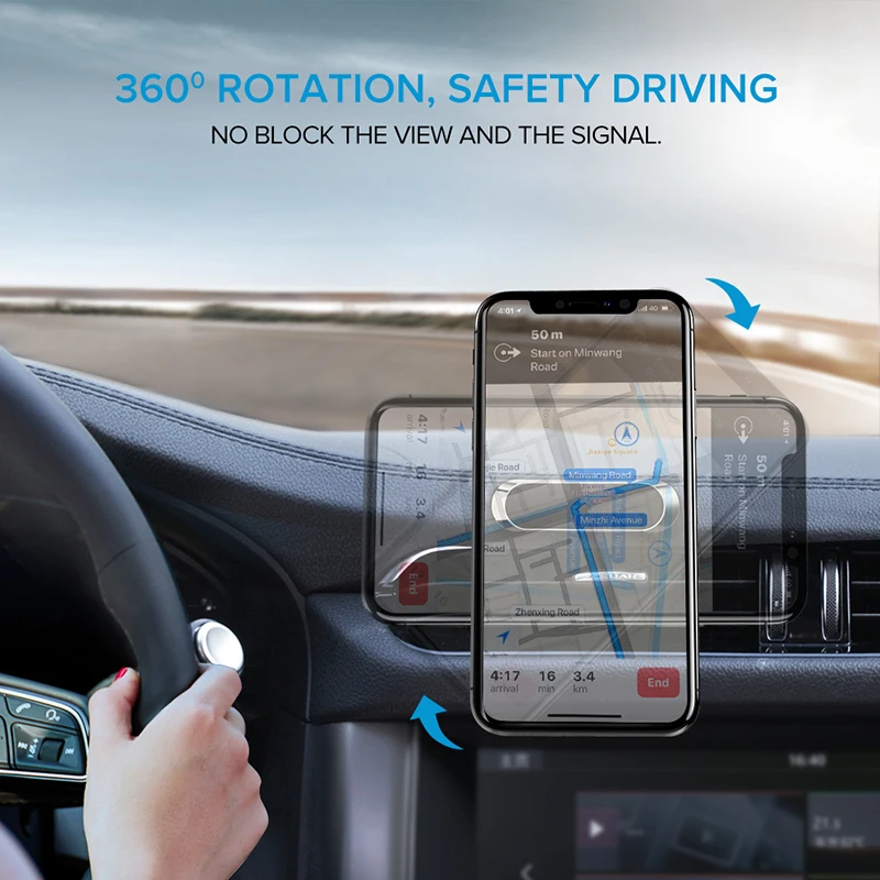 TKEY Magnētisko Auto Telefona Turētājs mini Sloksnes Ielīmējiet Stāvēt iPhone Samsung Xiaomi Sienas Cinka Sakausējuma Magnēts GPS Auto Paneļa Stiprinājums